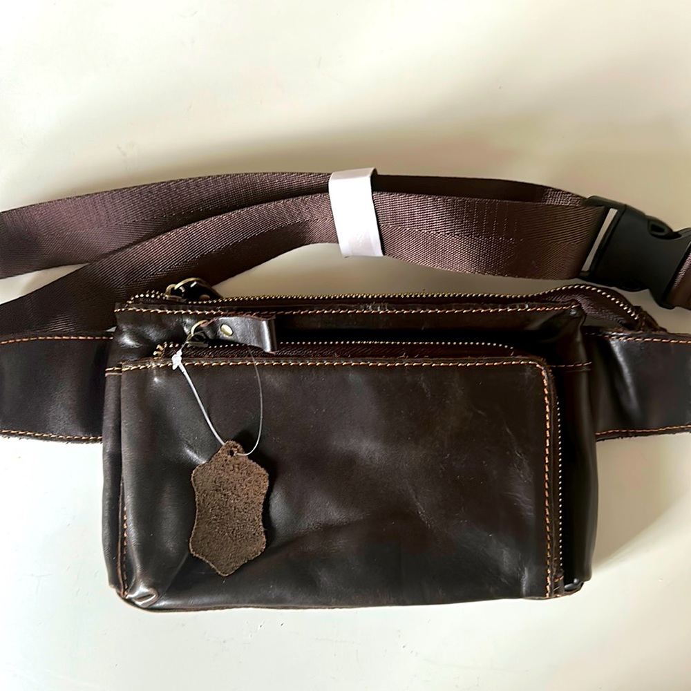 Brand new Fanny pack, hip pack, festival pack, leather with adjustable strap.